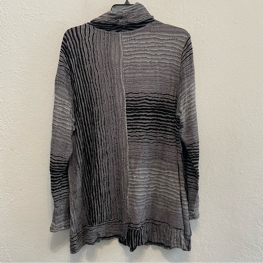 Habitat Black & Gray Textured Cowl Neck Top - Picture 5 of 8